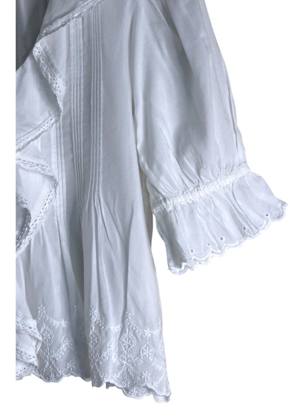 Madewell Womens "The Blaire" Embroidered Top White Size Medium NWT - Picture 6 of 8